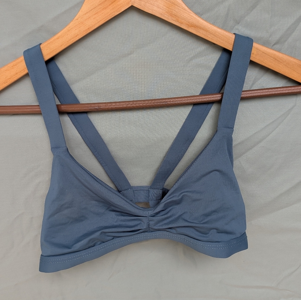 Vitamin A Mia Bralette Bikini Top Steel Blue Size XXS